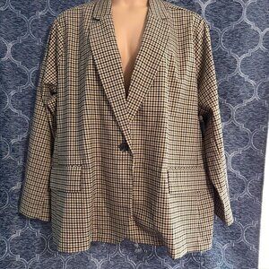 Women's Checkered Blazer
